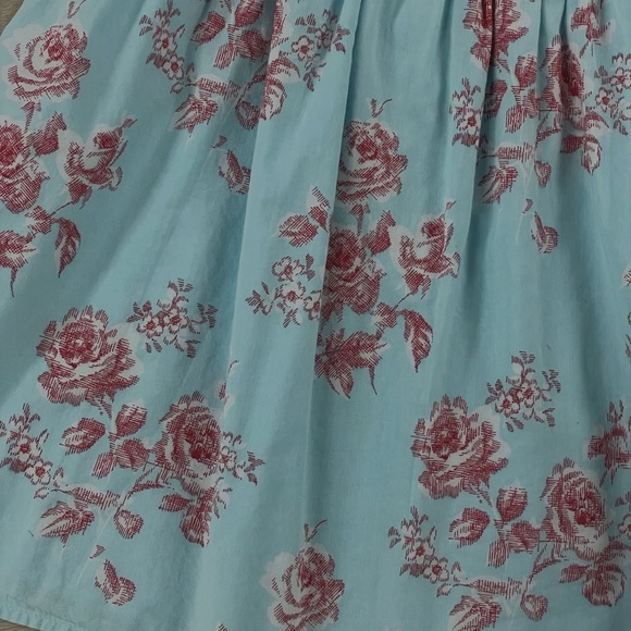 Janie and Jack Blue Floral Puff-Sleeve Dress - Picture 4 of 4